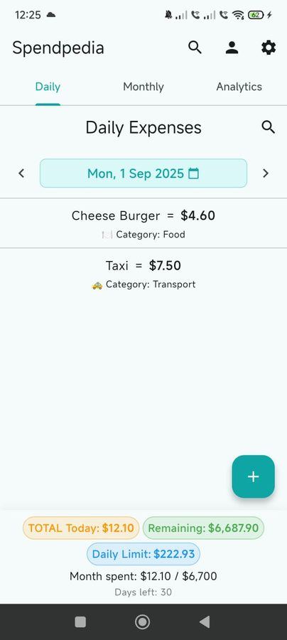Spendpedia screenshot